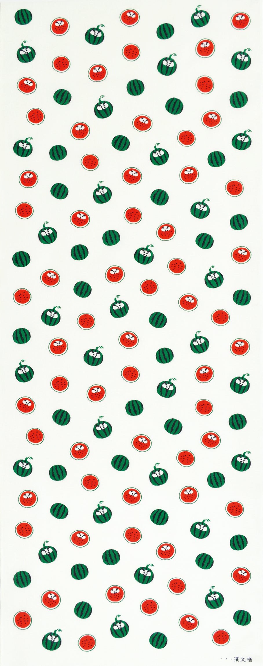 Tenugui Suika Daruma Hamamonyo – Tenugui, 100 % Baumwolle, Made in Japan