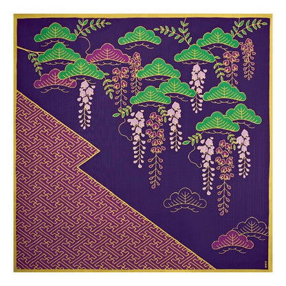 Furoshiki „Fuji to Matsu“ (groß) – japanisches Furoshiki-Tuch aus Baumwolle, Gesamtansicht des Motivs