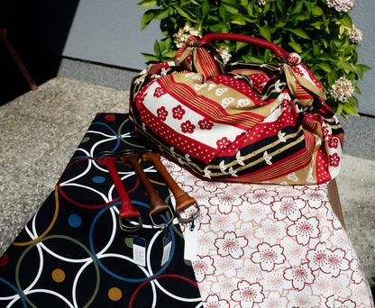 Ledergriffe und Furoshiki