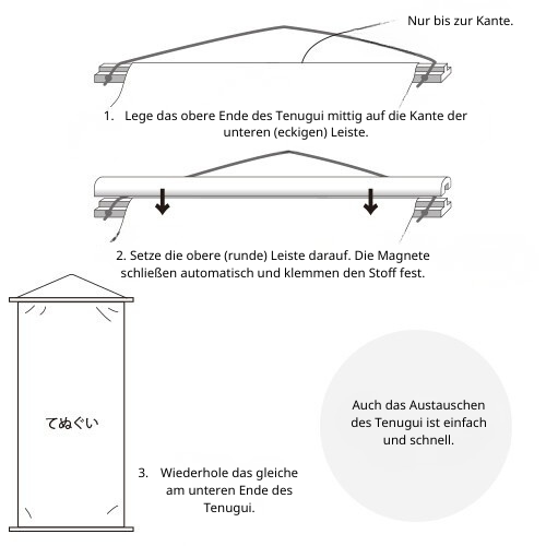 Original Japanische Magnet-Bilderleiste (Naturholz)